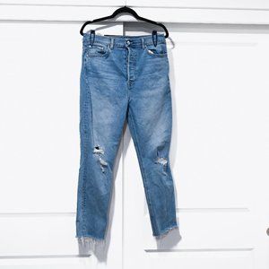 GRLFRND PIPER SUPER HIGH RISE SLIM Destroyed Jean in Size 31 | Size 31